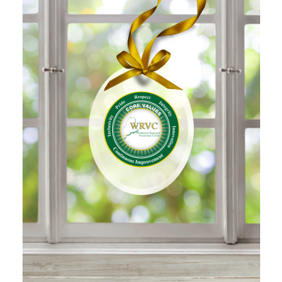 WRVC Glass Ornament