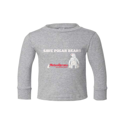 METEOHEROES "Save Polar Bears"  UNISEX TODDLER Long Sleeve Cotton Jersey T-Shirt