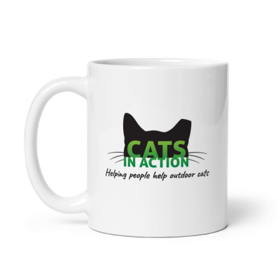 Cats in Action White Mug