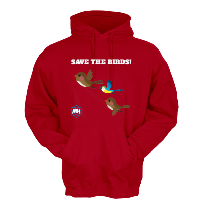METEOHEROES "Save the Birds" ADULT UNISEX Fleece Hoodie