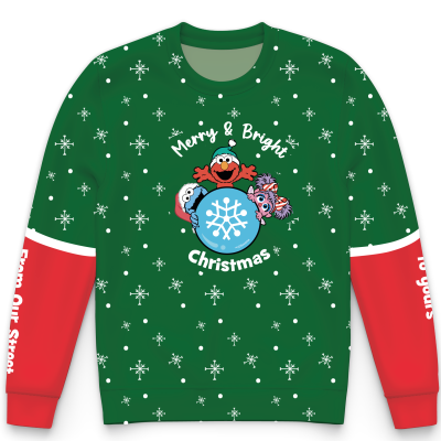 Merry and Bright Green Christmas - Toddler Sweatshirt