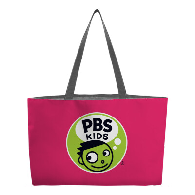 PBS KIDS Dash Logo Weekender Tote - All-Over Print - Woven Handle - 24" x 13"