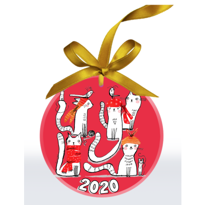 Scarf Styling Glass Ornament - (Round 3.5")