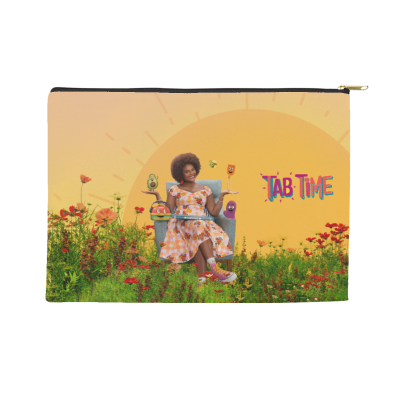Tab Time Accessory Pouch with Zipper  (8.5" X 6")