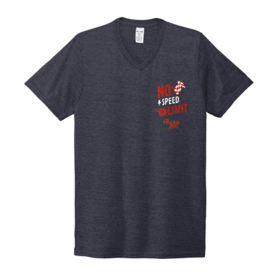 No Speed Limit (Front Left chest only)Tri-Blend V-Neck Tee