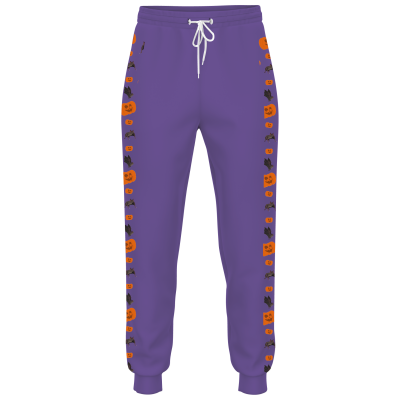 Pumpkins & Bats Youth Performance Jogger Purple