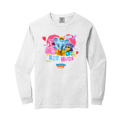 Bubbles & Friends Valentines Big Hugs Heavyweight Long Sleeve Tee