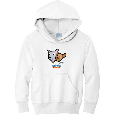 Bubbles & Friends- Friends from Happyville ' Grace & Charity' Children's  Fleece Pullover Hooded Sweatshirt