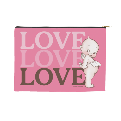 Kewpie® - LOVE Repeat / Accessory Pouch with Zipper  (8.5" X 6")