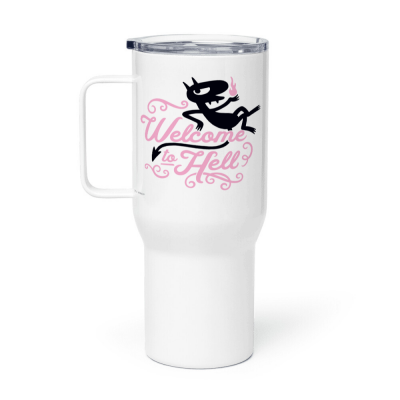 Luci Welcome to Hell Travel Mug with a Handle - 25 oz/739 ml