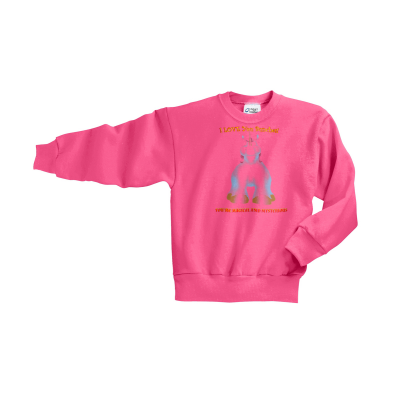 I LOVE YOU BUNCHES! "You're Magical And Mysterious"  UNISEX Youth Unicorn Fleece Crewneck Sweatshirt