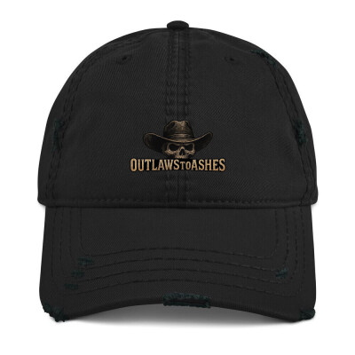 Outlaw Embroidered Distressed Cap