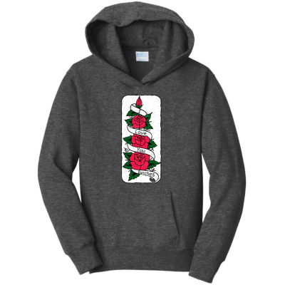 I LOVE YOU BUNCHES! YOUTH  "Rose Tattoo" UNISEX Hoodie