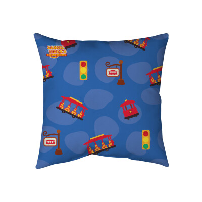 Ride Along with Trolley Throw Pillow (Insert included)
