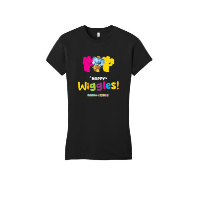 Bubbles and Friends – Happy Dance Collection Happy Wiggles Women Fitted T-Shirt