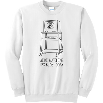 "Watching PBS KIDS" Essential Fleece Adult Crewneck Sweatshirt