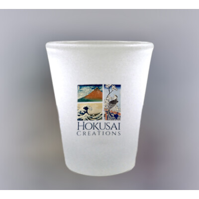 Hokusai Artwork Collection Frosted Glass Shot Glass