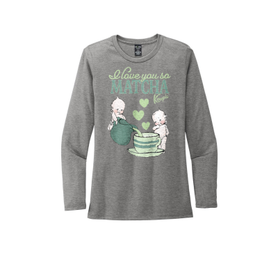 Kewpie® - I LOVE YOU SO MATCHA / Allmade® Women's Tri-Blend Long Sleeve Tee or Similar
