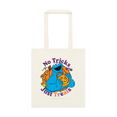 Cookie Monster No Tricks Just Treats Trick-or-Treat Tote Bag
