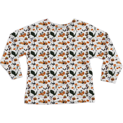 Halloween Pattern Toddler Performance Long Sleeve Tee