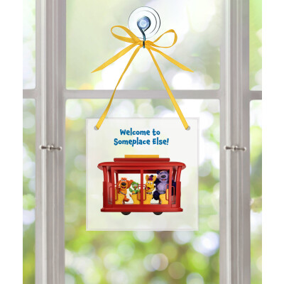 "Welcome to Someplace Else" Donkey Hodie Glass Ornament