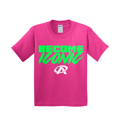 BECOME ICONIC green text Youth T-Shirt 