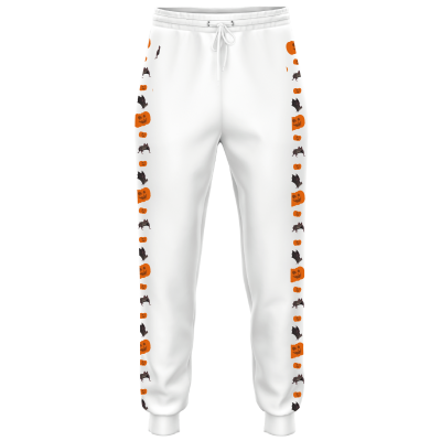 Pumpkins & Bats Youth Performance Jogger White