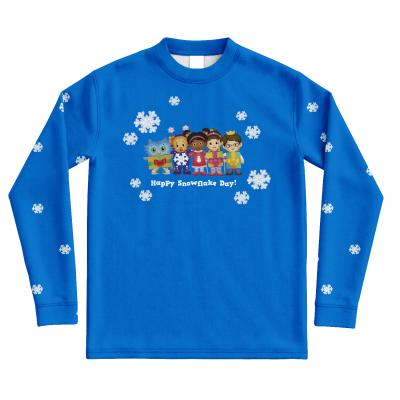 Daniel Tiger Snowflake Day Sweatsuit Top - ADULT