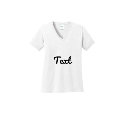 Port & Company Ladies Core Cotton V-Neck Tee