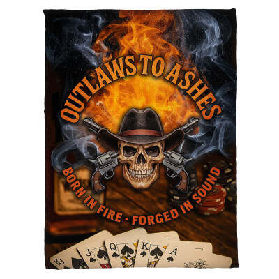 Outlaws to Ashes Fleece Blanket - Coral - Small (30" x 40")