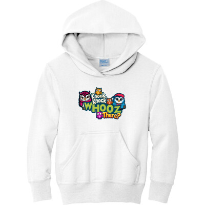 Knock Knock Whooz There® - Youth Core Fleece Pullover Hooded Sweatshirt