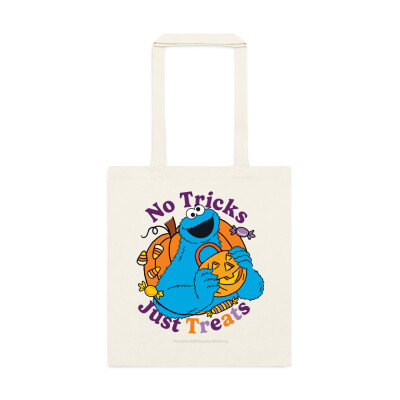 Cookie Monster No Tricks Just Treats Trick-or-Treat Tote Bag