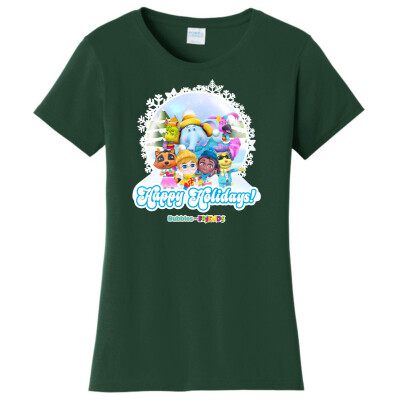 Bubbles & Friends Holiday Womens T-Shirt- Snowflake