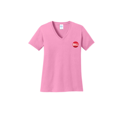 Ladies Core Cotton V-Neck Tee