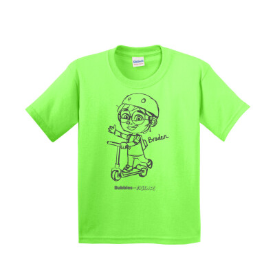 Bubbles and Friends - Happy Doodles Braden Childrens T-Shirt