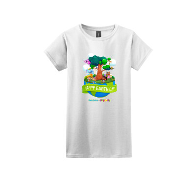 Bubbles & Friends Earth Day Friends Women's T-Shirt. 64000L