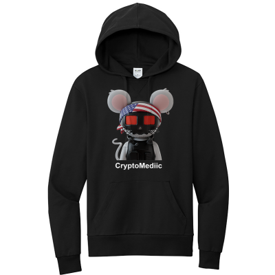 MICE #90 (WITH CM TEXT) Organic Pullover Hoodie CryptoMediic 