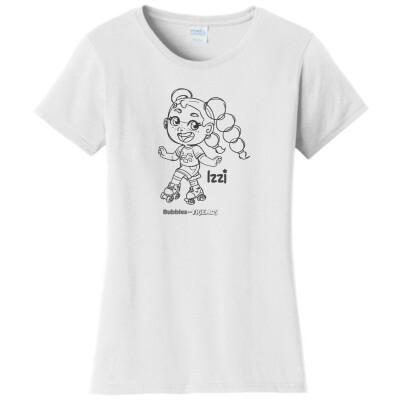 Bubbles and Friends - Happy Doodles Izzi Ladies T-Shirt