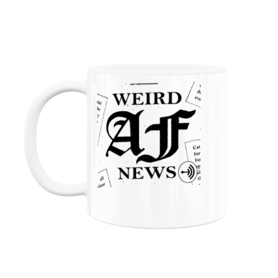 Weird AF News White Glossy Mug