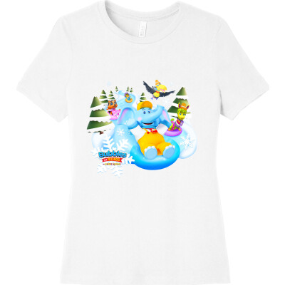 Bubbles & Friends Holiday Snow Women's Relaxed Jersey Short Sleeve Tee