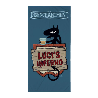 Luci's Inferno Sign  Beach Towel (Poly / Cotton) - 36"x72"