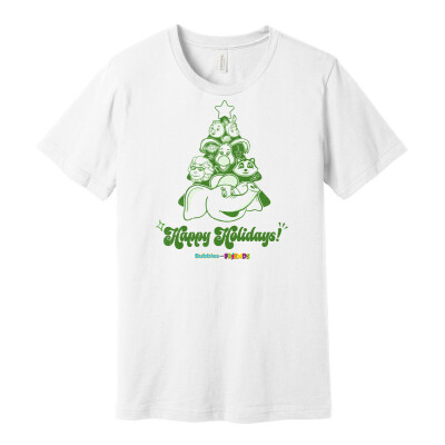 Bubbles & Friends Holiday Adult T-Shirt- Christmas Tree