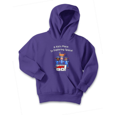 A Kid's Place Is Exploring Space Youth Hoodie