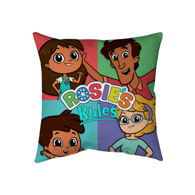 Rosie's Rules Family Faces Throw Pillow 