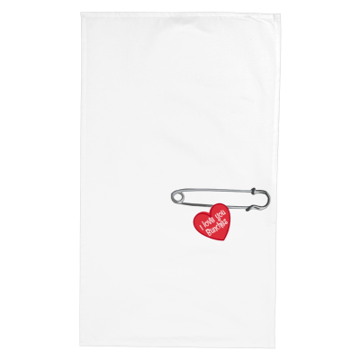 I LOVE YOU BUNCHES "Safety Pin" Tea Towel (Cotton Twill fabric)