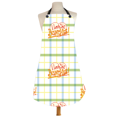 I LOVE You Bunches Logo Printed Full-Length Apron