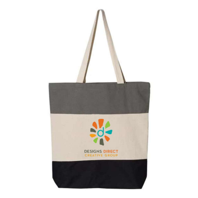 Embroidered Tri-Color Tote