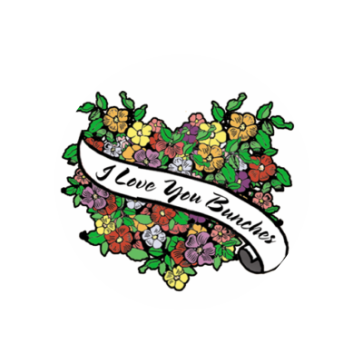 I LOVE YOU BUNCHES "Bouquet" Sandstone Coaster - Round