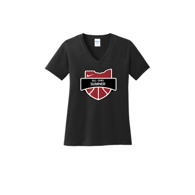 AOS Ladies Core Cotton V-Neck Tee