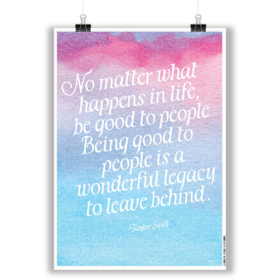 Taylor Swift Kindness Poster (23.4" x 16.5")